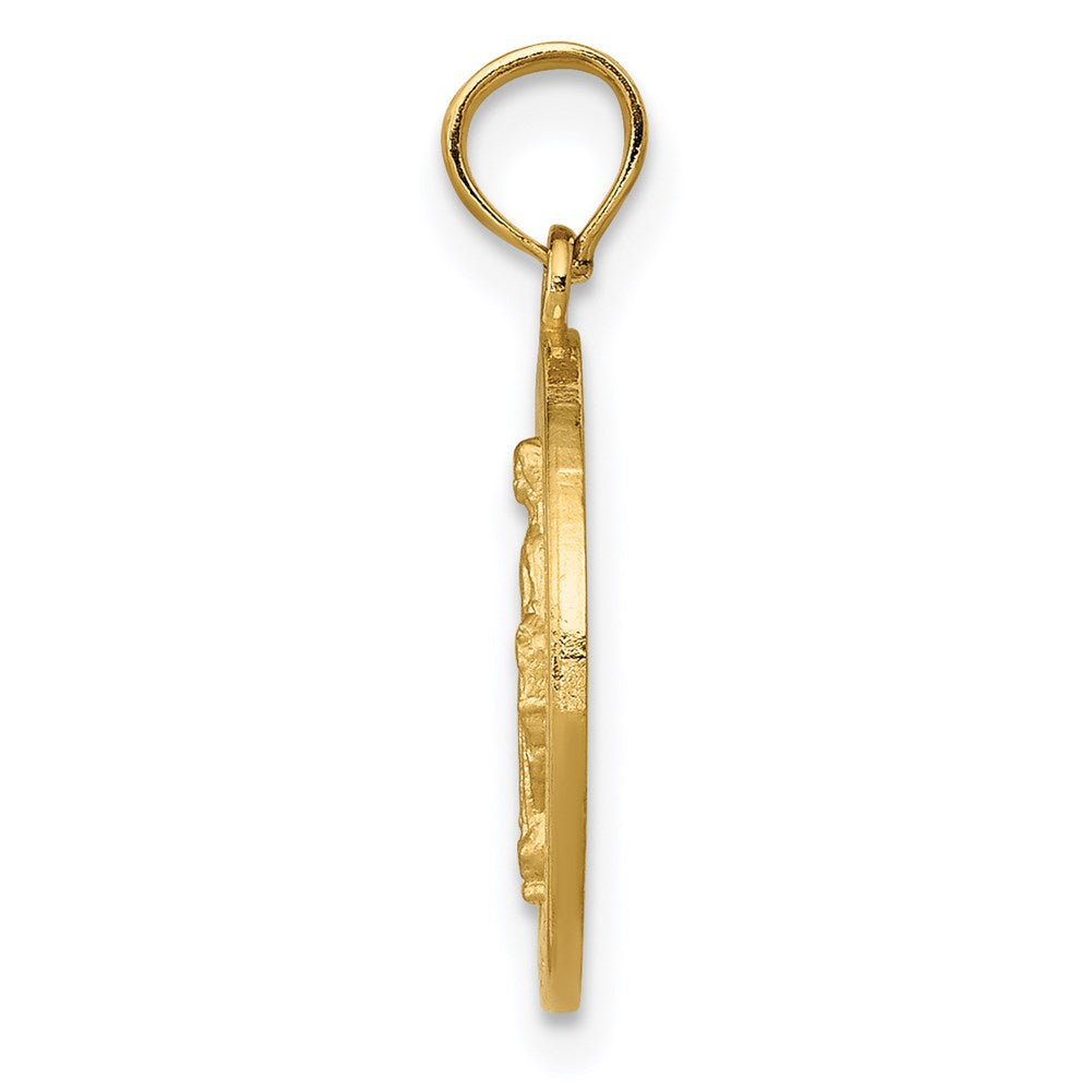 14k Yellow Gold 14.7 mm Miraculous Medal Pendant (1.74 grams)