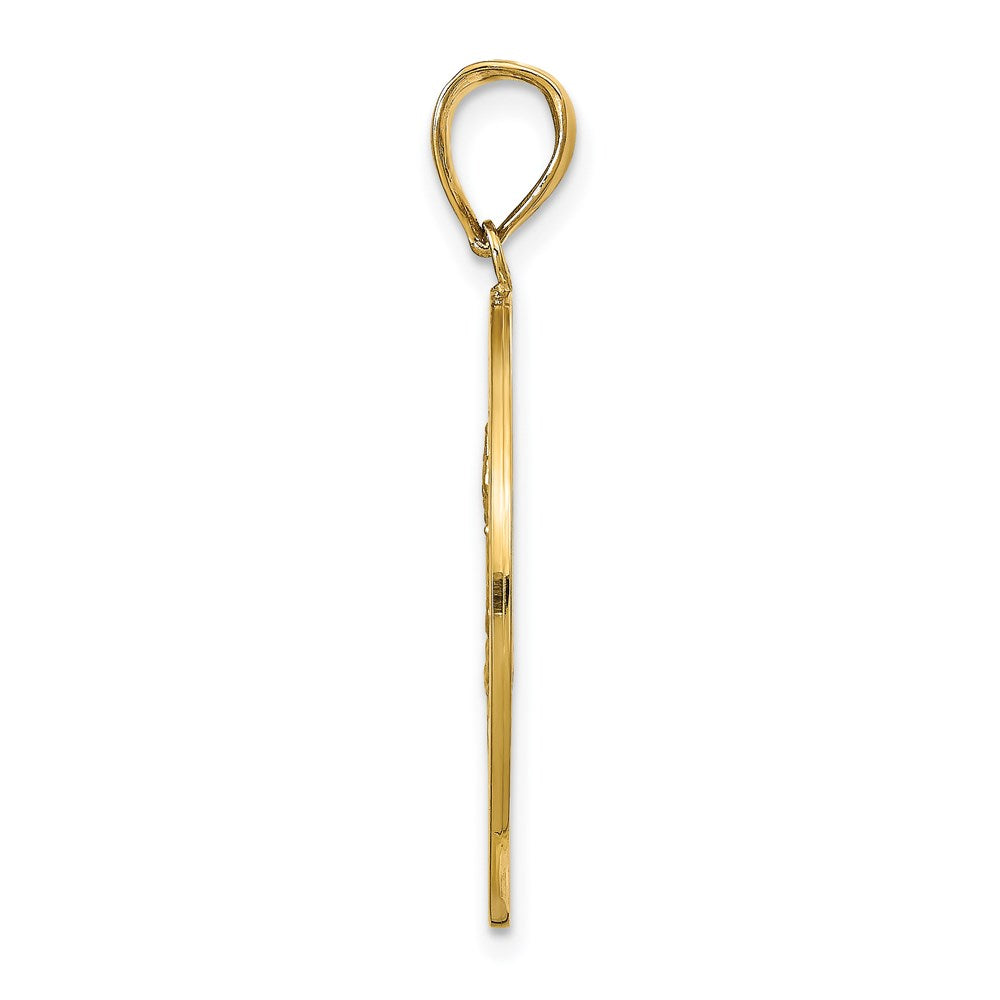 14k Yellow Gold 25 mm Saint Christopher Medal Pendant (4.82 grams)