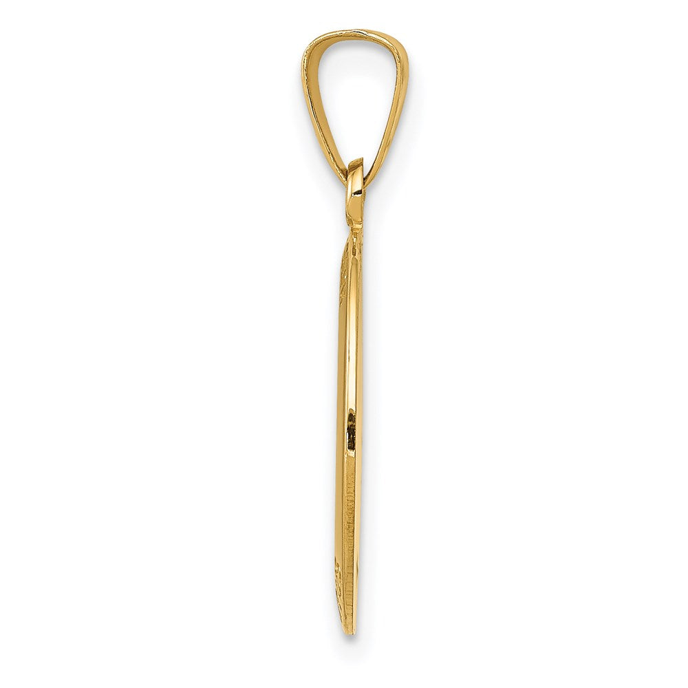 14k Yellow Gold 11.75 mm Saint Joseph Medal Charm (1.13 grams)