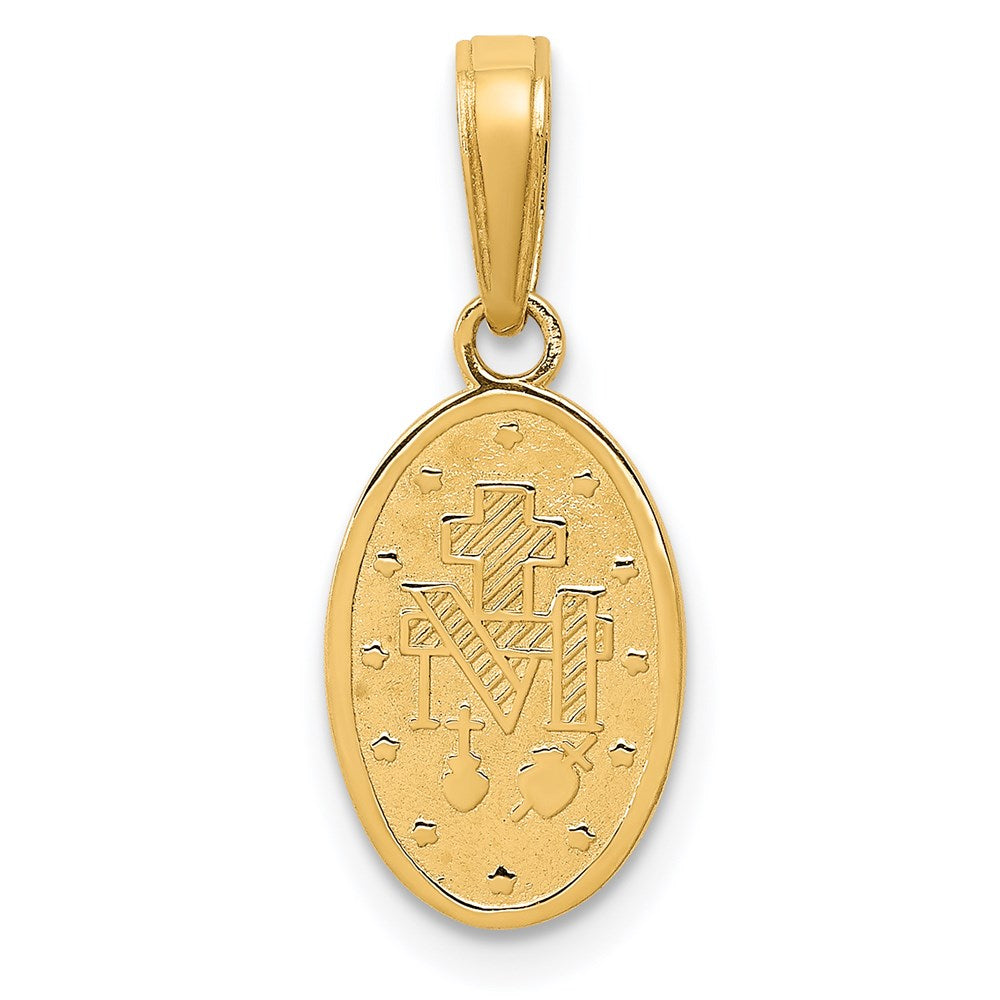 14k Yellow Gold 8 mm Miraculous Medal Charm (1.04 grams)