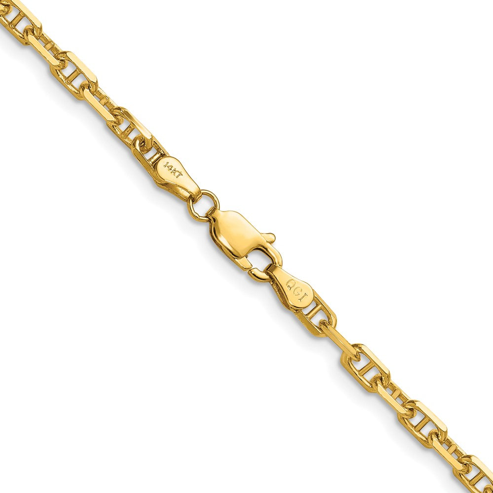 14k 3.5mm D/C Mariner Anchor Chain (11.07 grams)