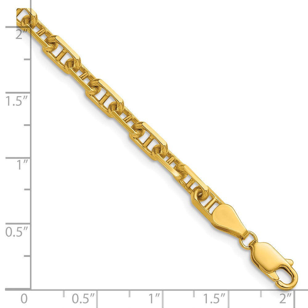 14k 5.0mm D/C Mariner Anchor Chain Bracelet (9.66 grams)