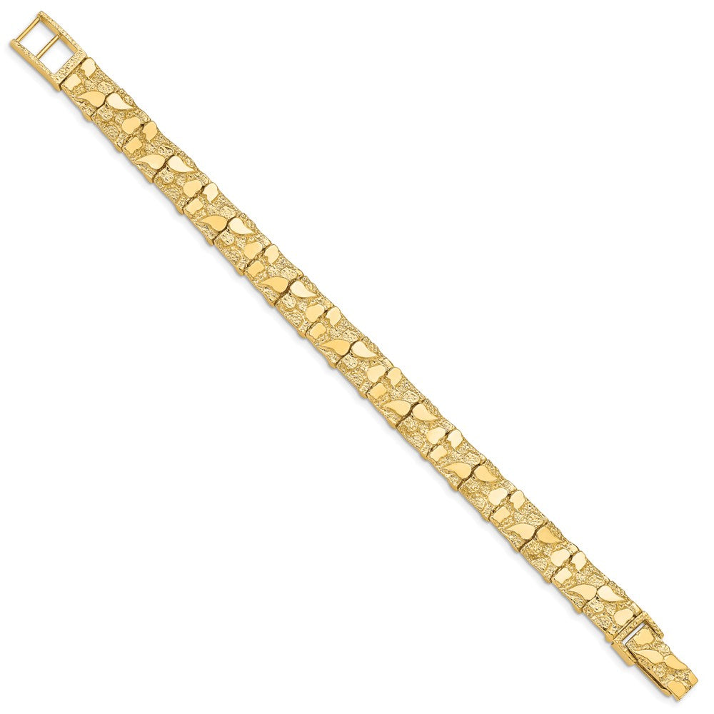 14k Yellow Gold 9.5 mm Nugget Bracelet (24.39 grams)