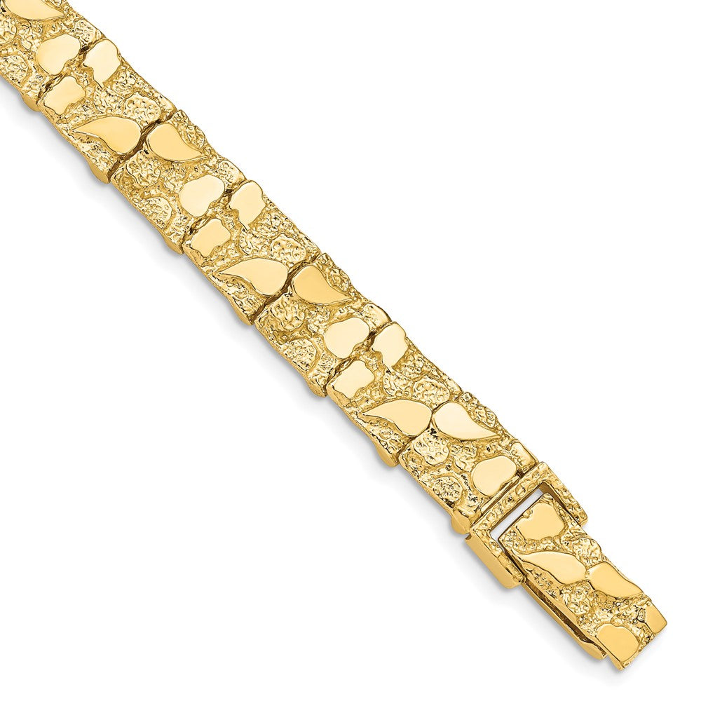 14k Yellow Gold 9.5 mm Nugget Bracelet