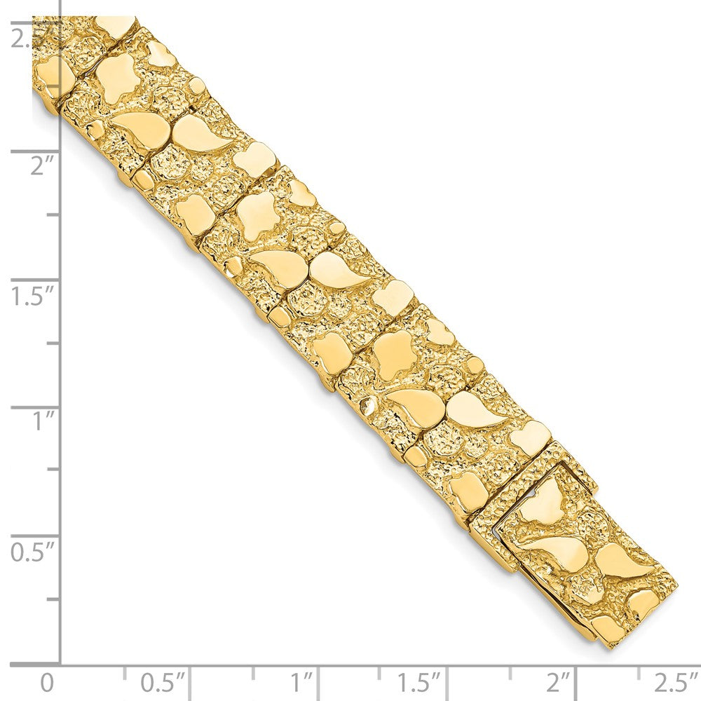 14k Yellow Gold 12.5 mm Nugget Bracelet (30.3 grams)