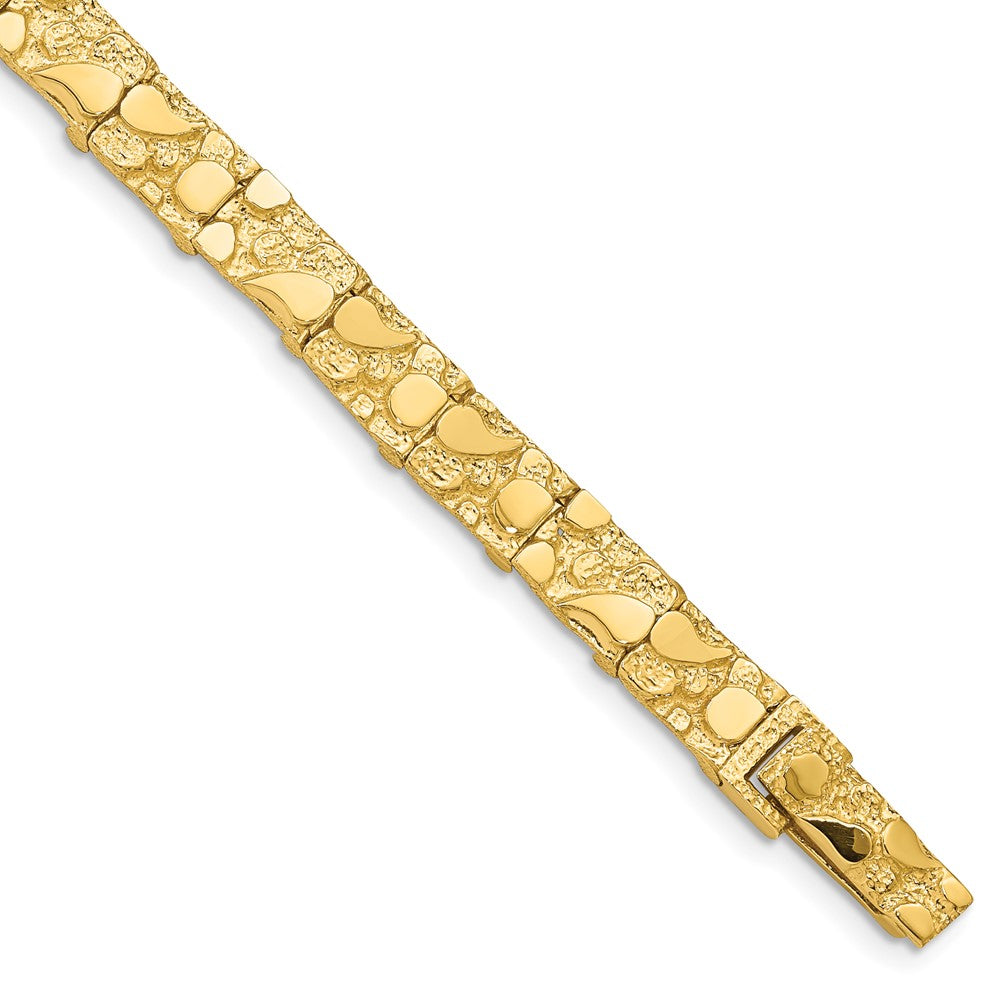 14k Yellow Gold 7 mm Nugget Bracelet