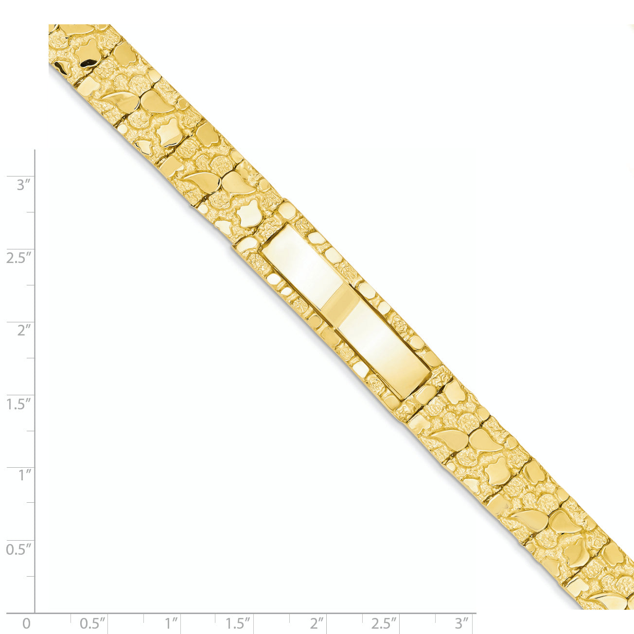 14k 12.0mm Nugget ID Bracelet (31.19 grams)