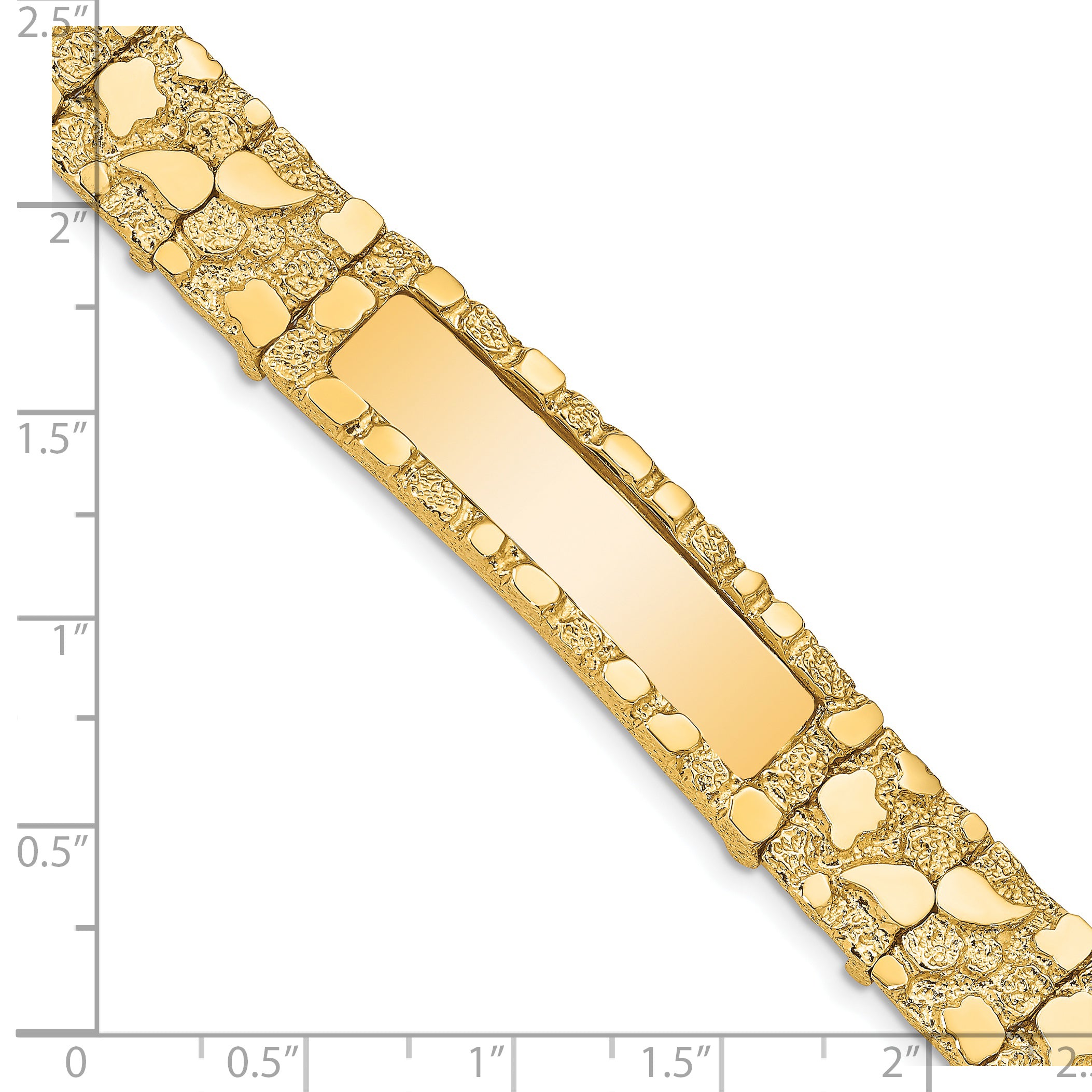 14k 12.0mm Nugget ID Bracelet (31.19 grams)