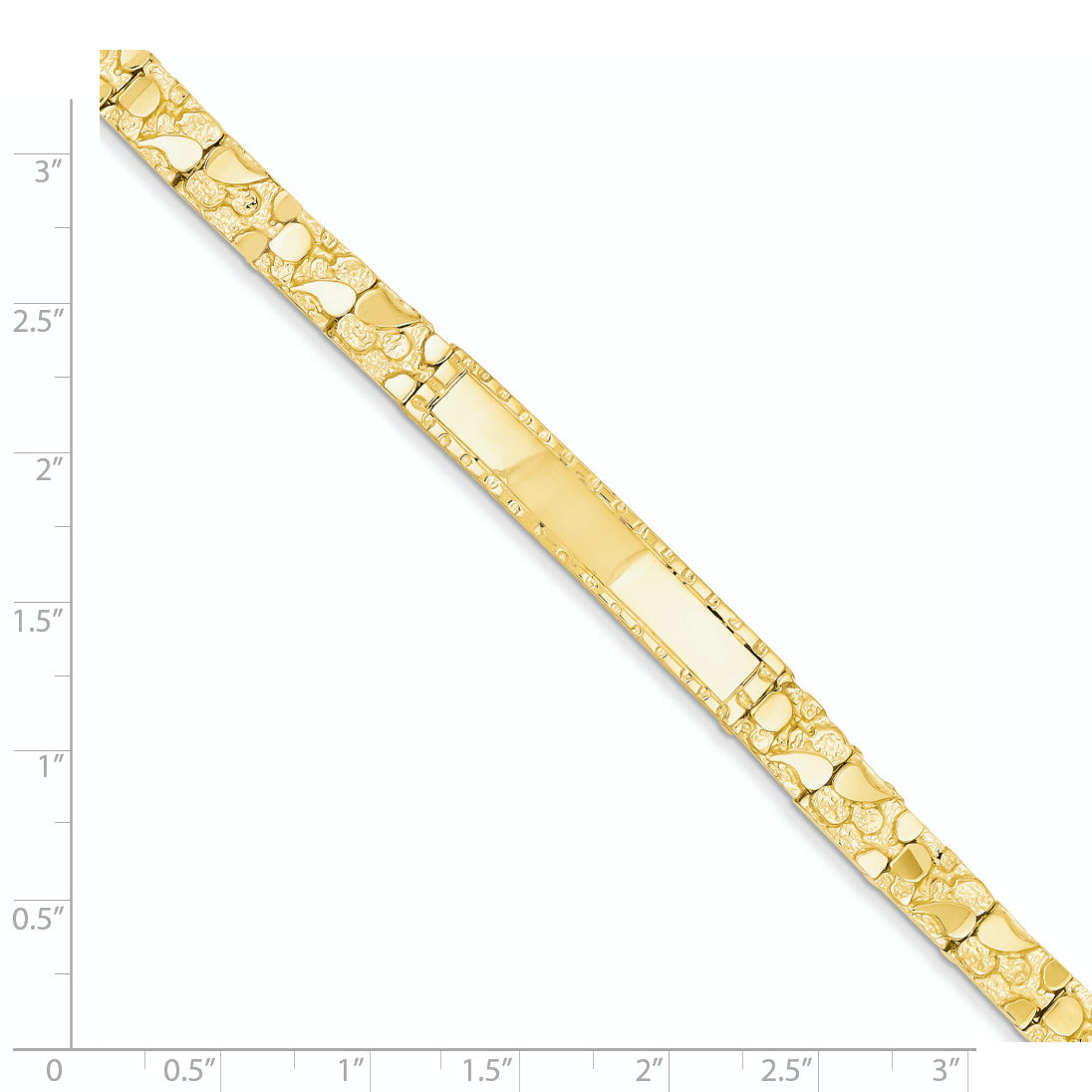 14k 7mm Nugget ID Bracelet (16.98 grams)