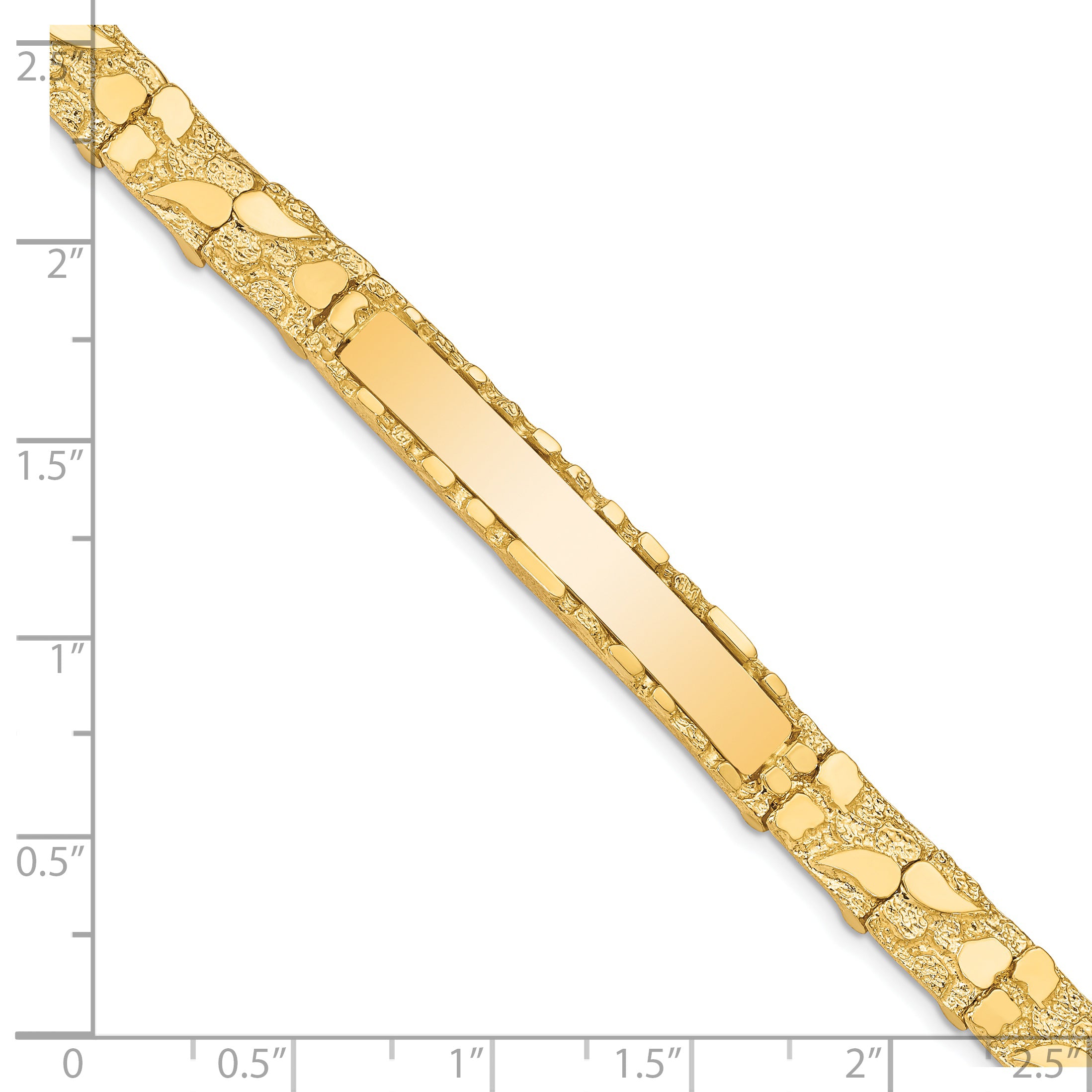 14k 7mm Nugget ID Bracelet (16.98 grams)