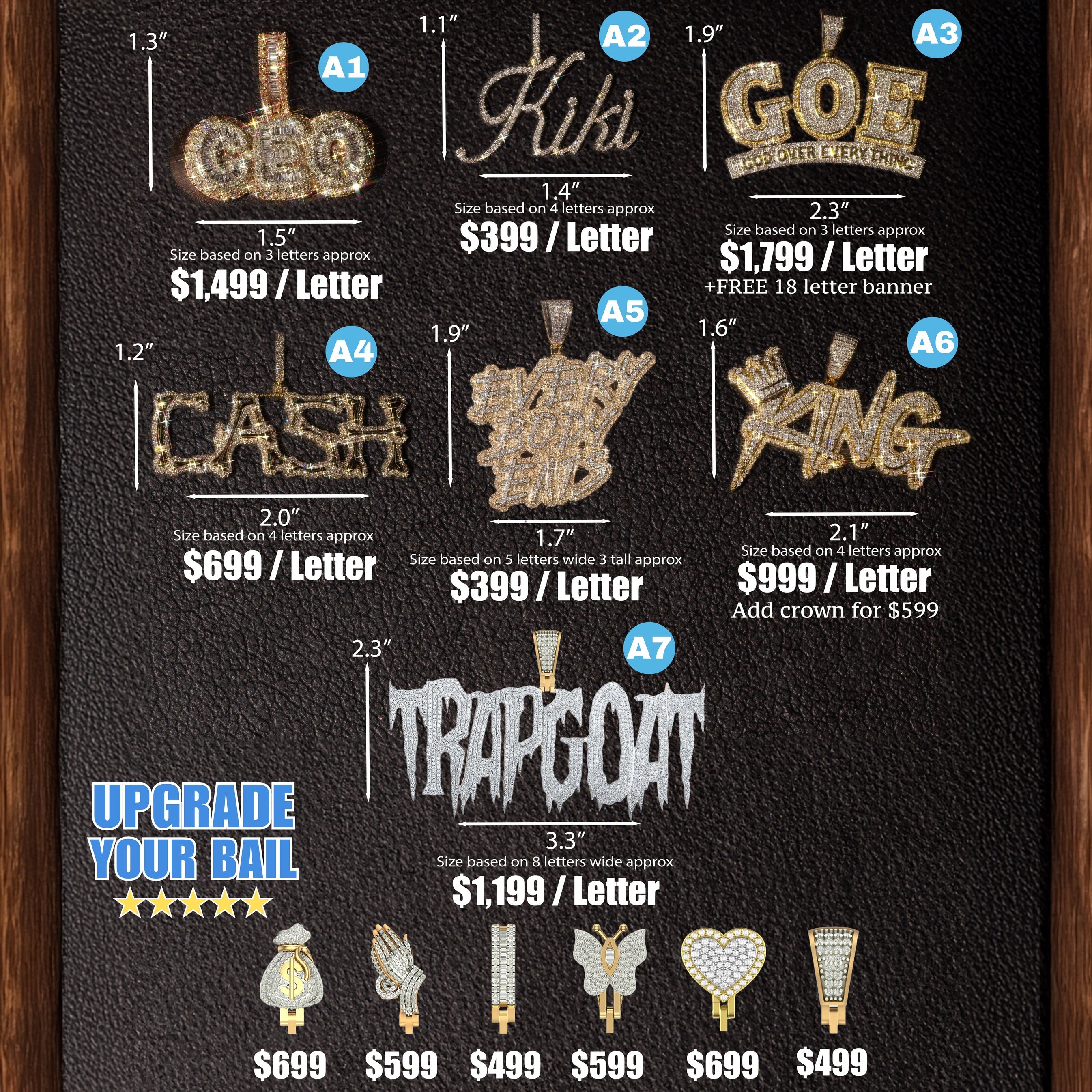 Custom Diamond & Gold Nameplates