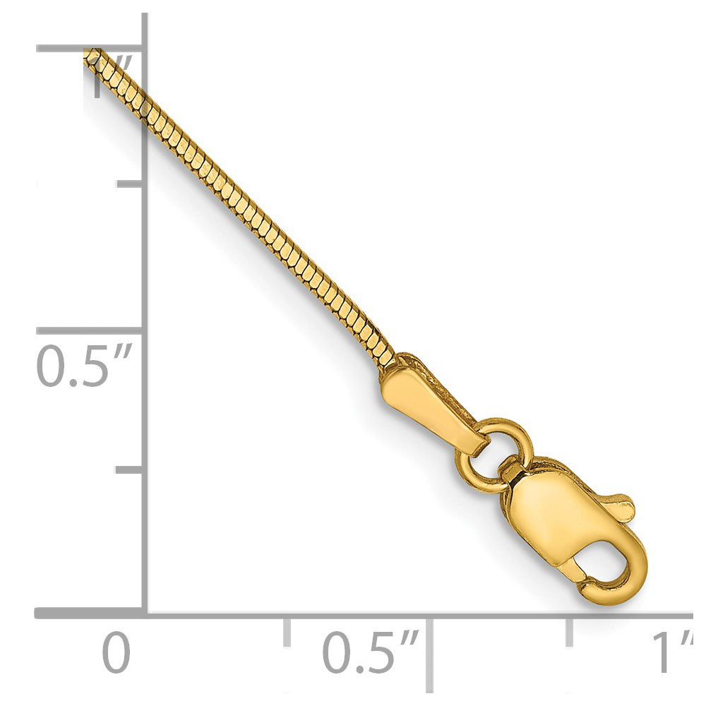 14k .9mm Octagonal Snake Chain Bracelet (2.05 grams)