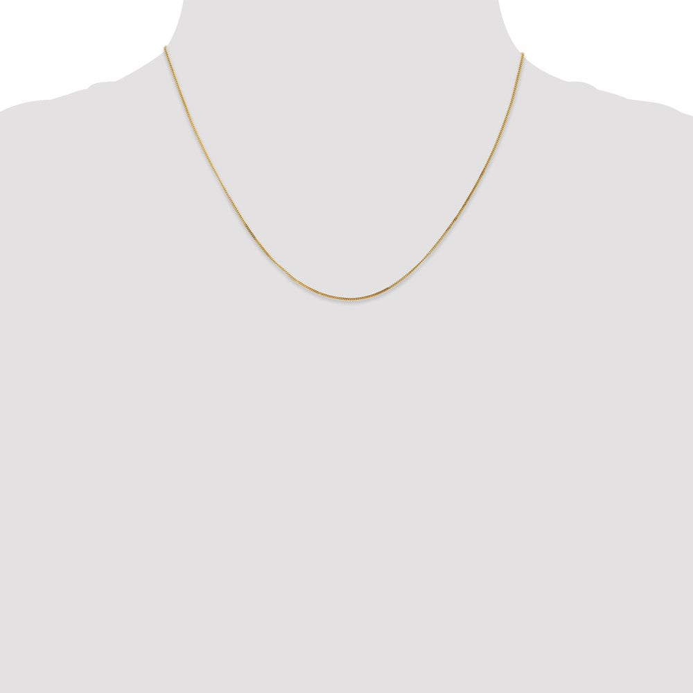 14k .9mm Curb Pendant Chain (0.90 grams)