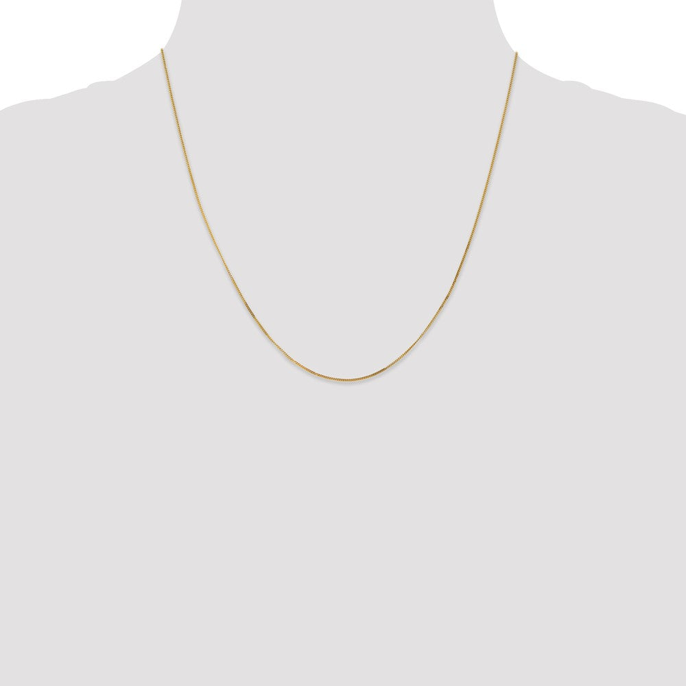 14k .9mm Curb Pendant Chain (0.90 grams)