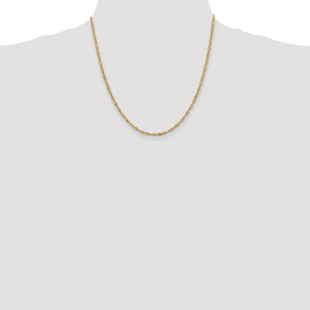 14k 2mm Singapore Chain (3.75 grams)