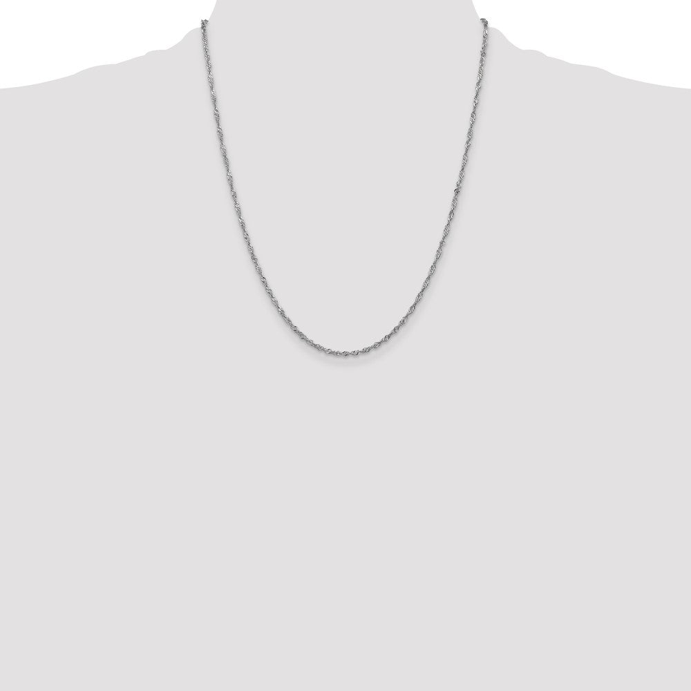 14k WG 1.7mm Singapore Chain (2.46 grams)