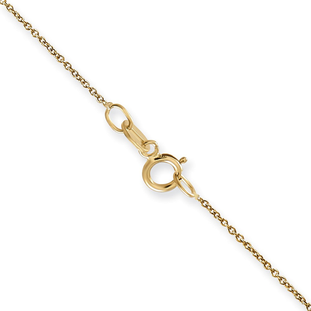 14k .75mm Round Open Link Cable Chain (0.61 grams)