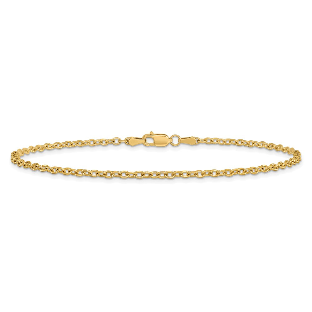 14k 2.2mm Forzantine Cable Chain Bracelet (3.34 grams)