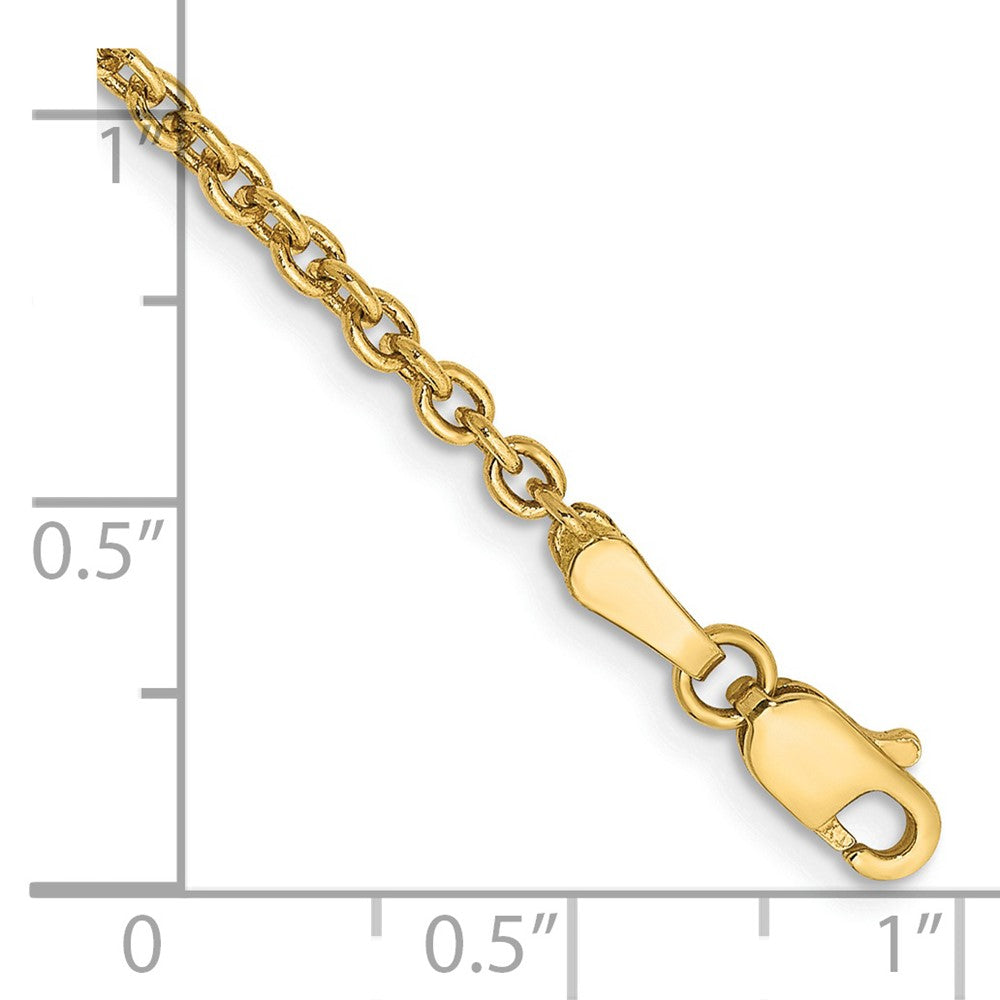 14k 2.2mm Forzantine Cable Chain Bracelet (3.34 grams)
