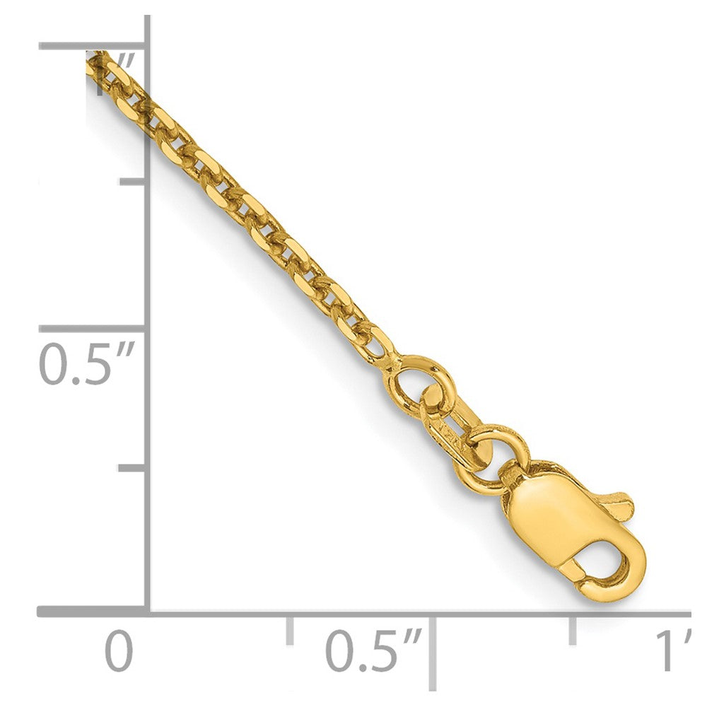 14k 1.65mm D/C Cable Chain Bracelet (2.43 grams)