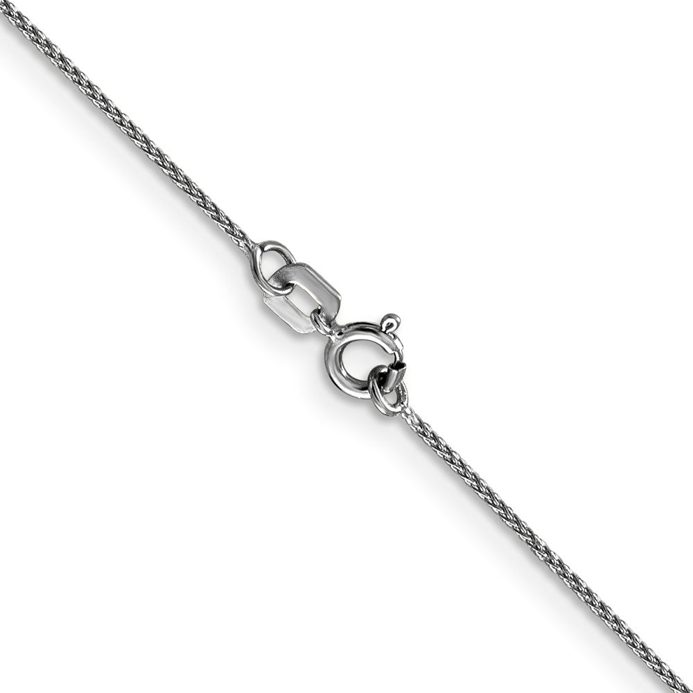 14k WG .85mm D/C Spiga with Spring Ring Clasp Chain (1.43 grams)