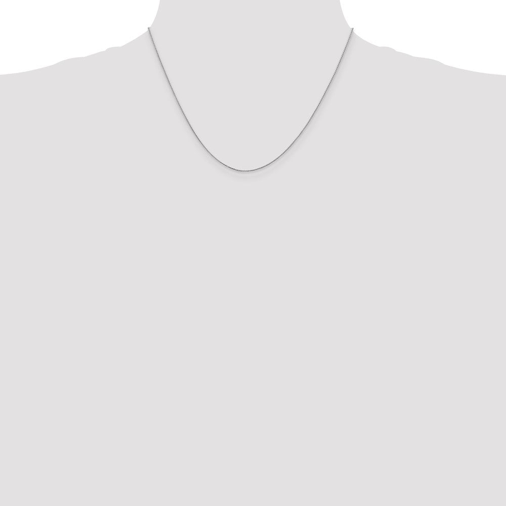 14k WG .85mm D/C Spiga with Spring Ring Clasp Chain (1.12 grams)