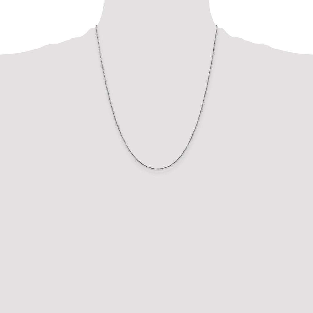 14k WG .85mm D/C Spiga with Lobster Clasp Chain (1.40 grams)