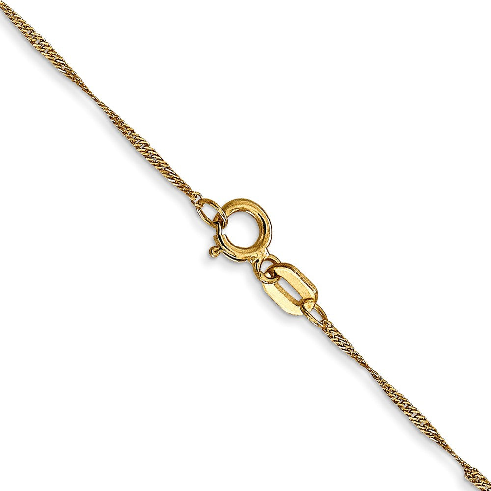 14k 1mm Singapore Chain (0.66 grams)