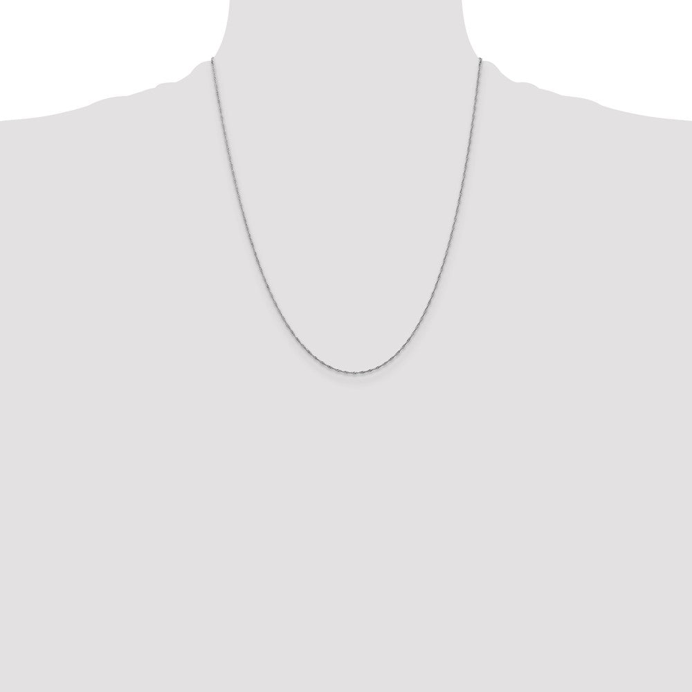 14k WG 1mm Singapore Chain (0.65 grams)