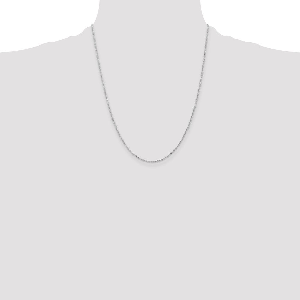 14k WG 1.1mm Singapore Chain (0.89 grams)