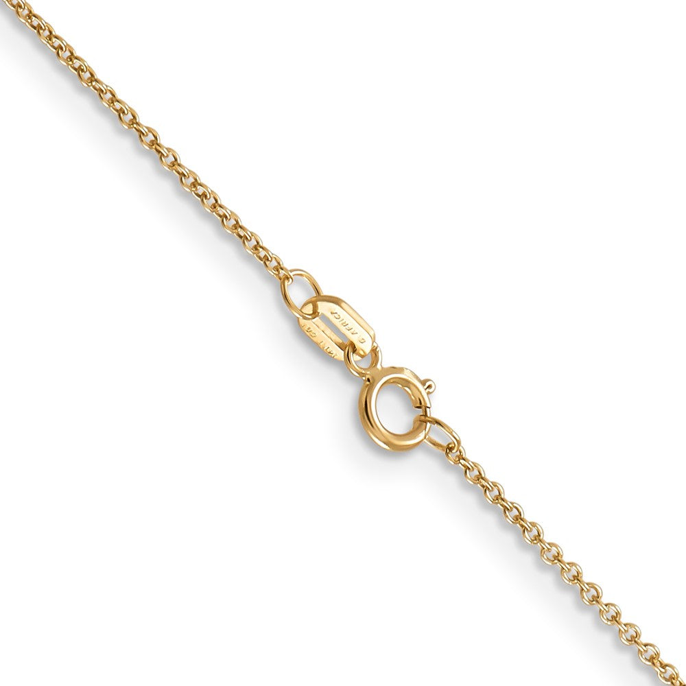 14k .9mm Cable with Spring Ring Clasp Chain (0.92 grams)