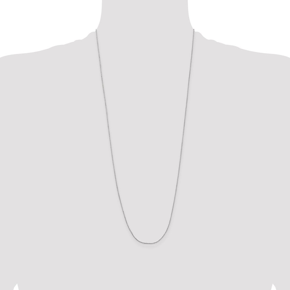 14k WG .8mm D/C Cable with Lobster Clasp Chain (1.12 grams)