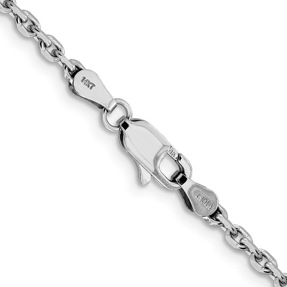14k WG 2.5mm D/C Cable Chain (9.34 grams)