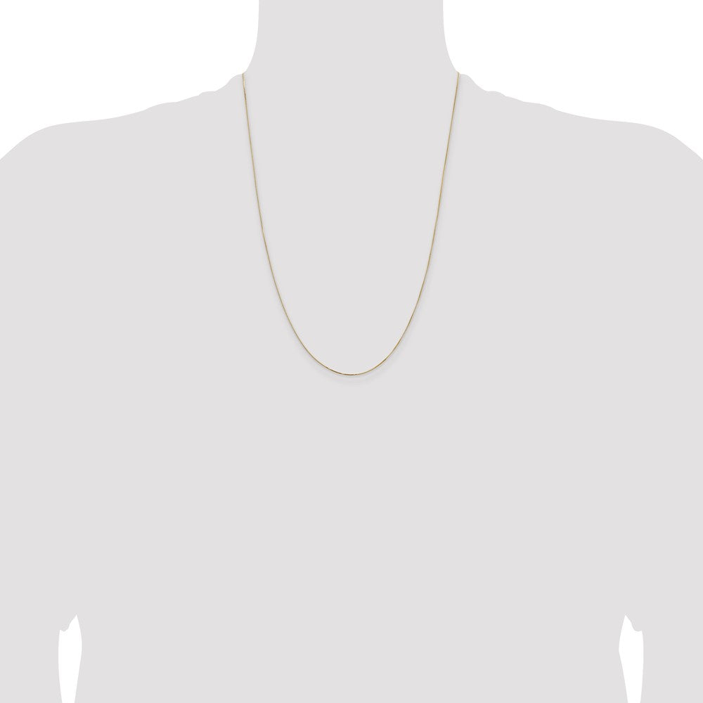 14k .5mm Box with Lobster Clasp Chain (1.02 grams)