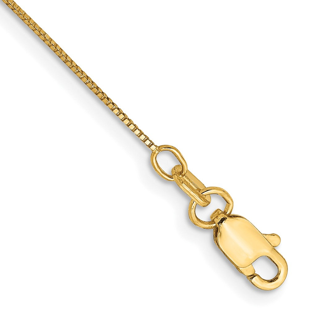 14k .5mm Box with Lobster Clasp Chain Bracelet (0.88 grams)