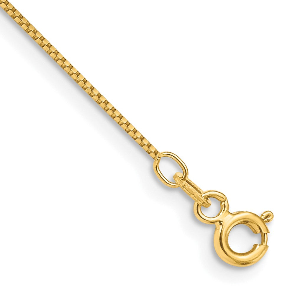 14k .7mm Box with Spring Ring Clasp Chain Bracelet (0.91 grams)