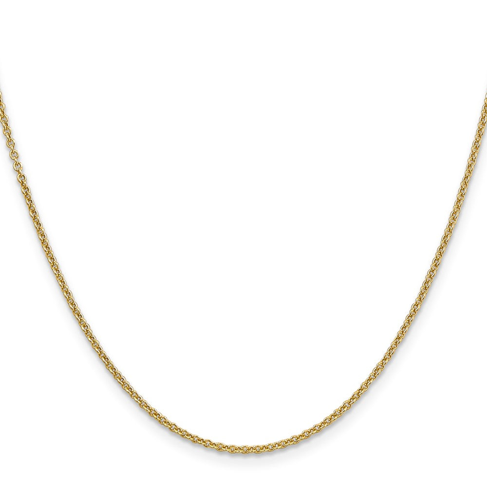 14k 1.6mm Round Open Link Cable Chain (2.80 grams)