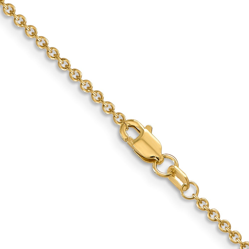 14k 1.6mm Round Open Link Cable Chain (2.80 grams)