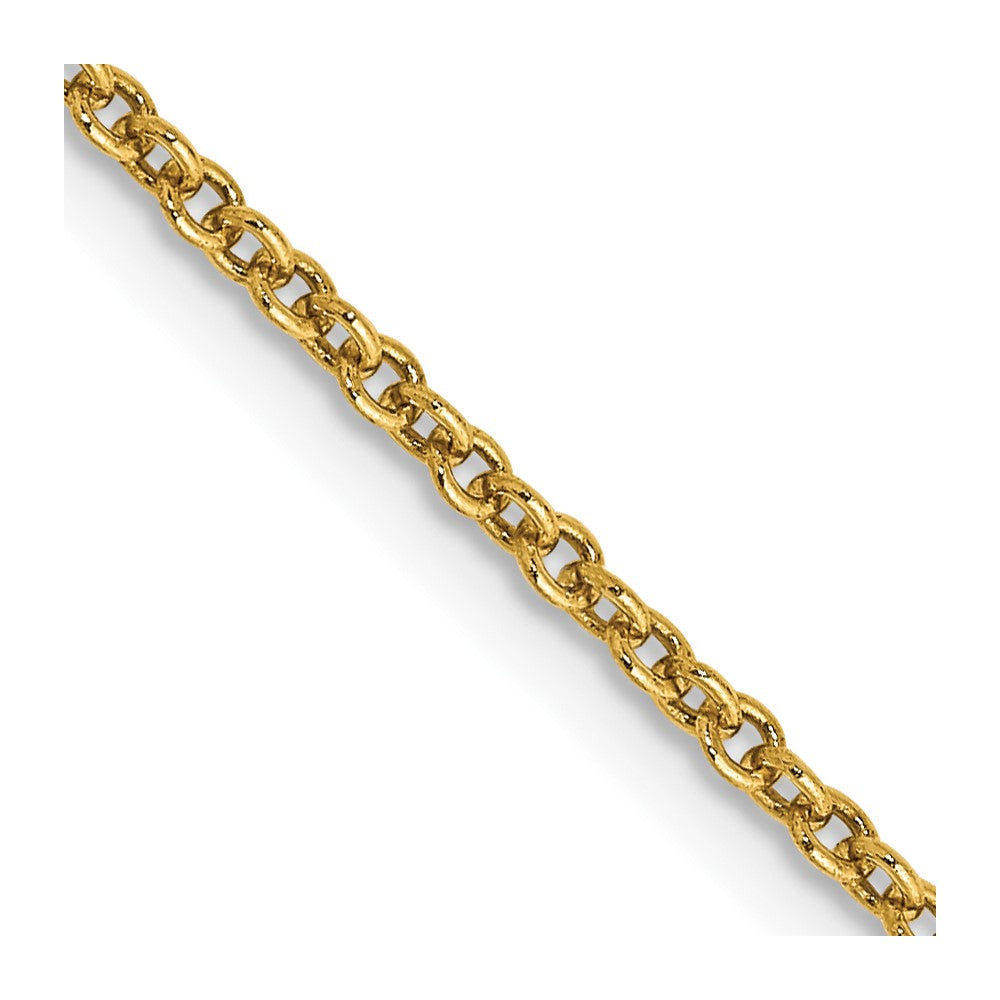 14k 1.6mm Round Open Link Cable Chain (2.80 grams)