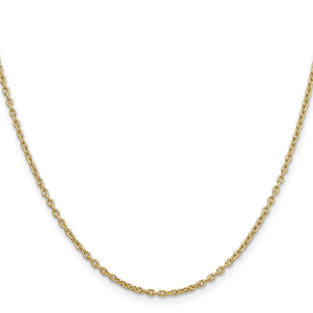 14k 2mm Round Open Link Cable Chain (3.72 grams)