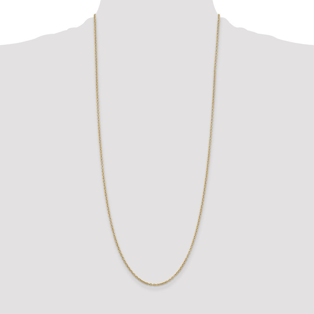 14k 2mm Round Open Link Cable Chain (3.72 grams)