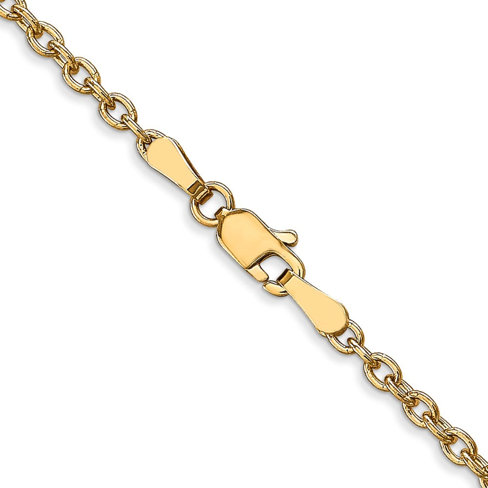 14k 2.4mm Round Open Link Cable Chain (5.31 grams)