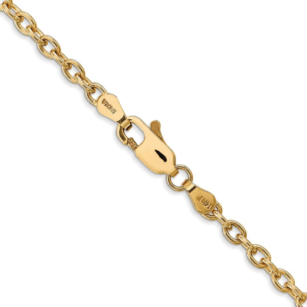 14k 3.2mm Round Open Link Cable Chain (10.49 grams)