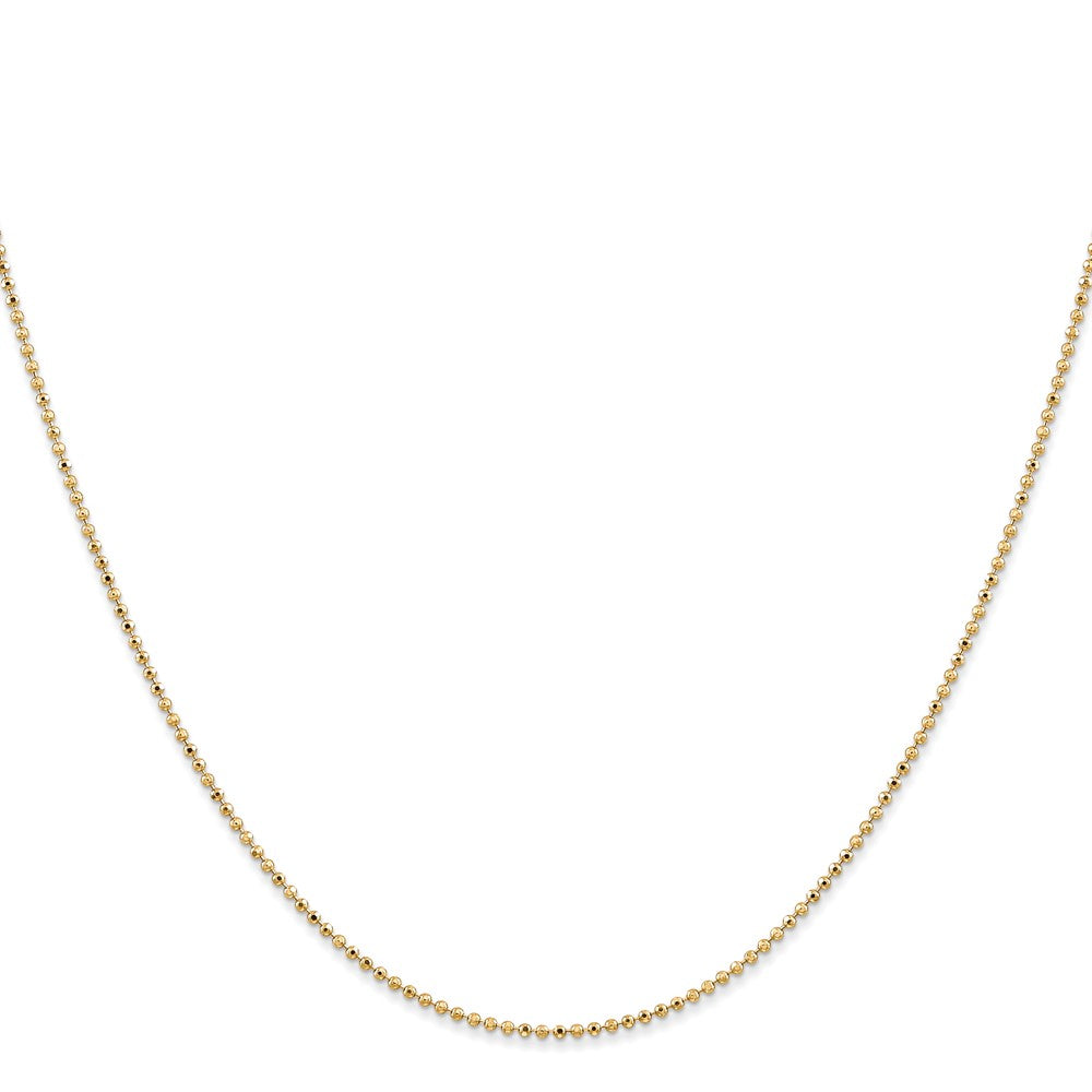 14k 1.2mm D/C Beaded Pendant Chain (2.07 grams)