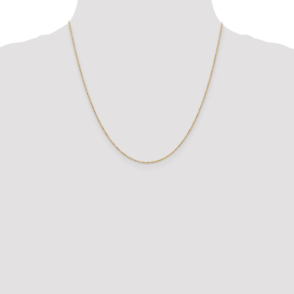 14k 1.2mm D/C Beaded Pendant Chain (2.07 grams)