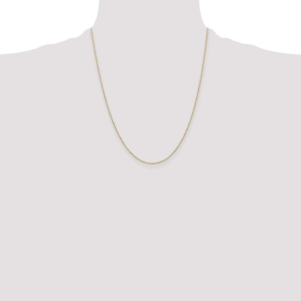 14k 1.2mm D/C Beaded Pendant Chain (2.07 grams)