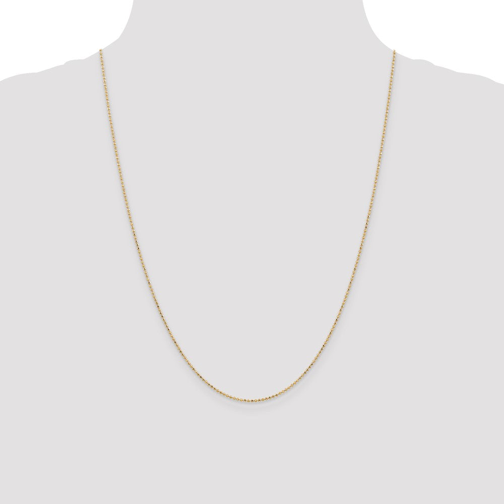 14k 1.2mm D/C Beaded Pendant Chain (2.07 grams)