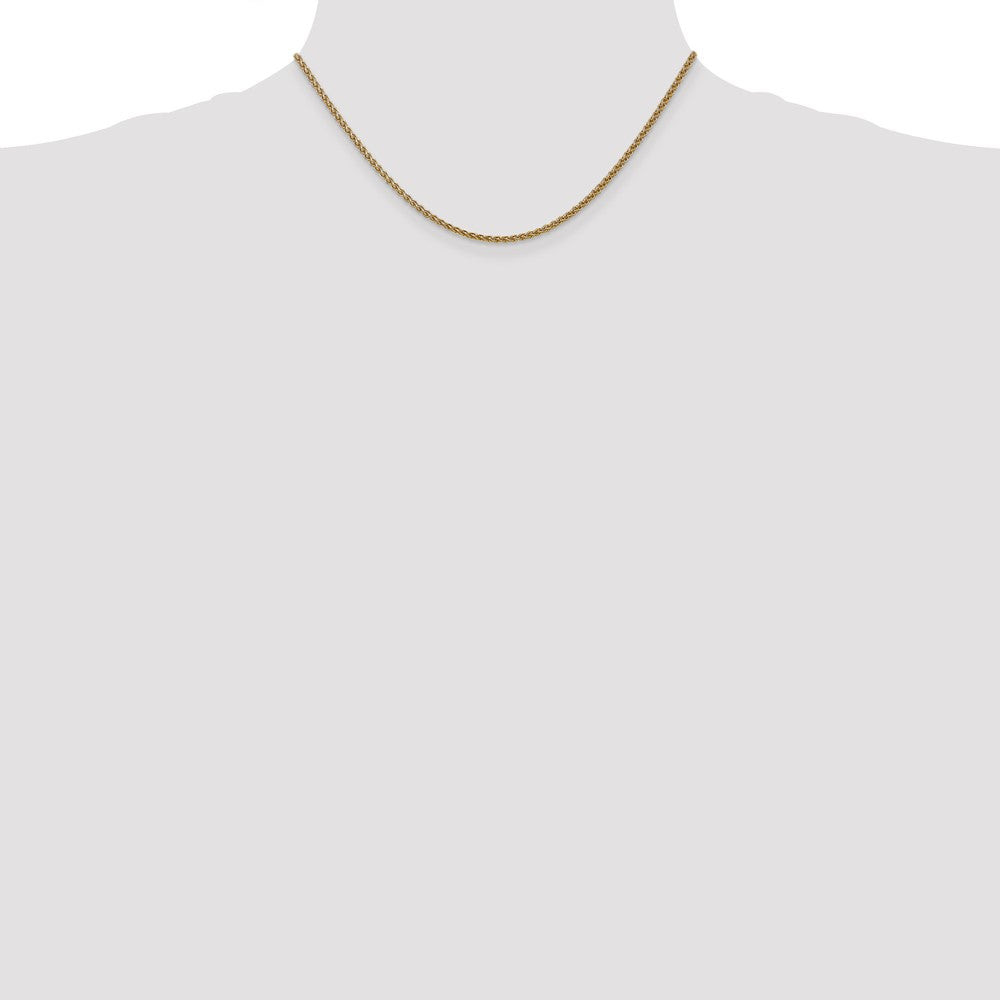 14k 1.05mm Spiga with Spring Ring Clasp Chain (1.82 grams)