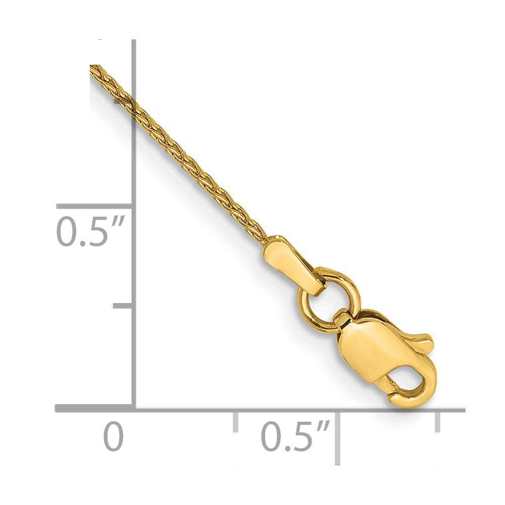 14k 1mm Parisian Wheat Chain Bracelet (0.94 grams)