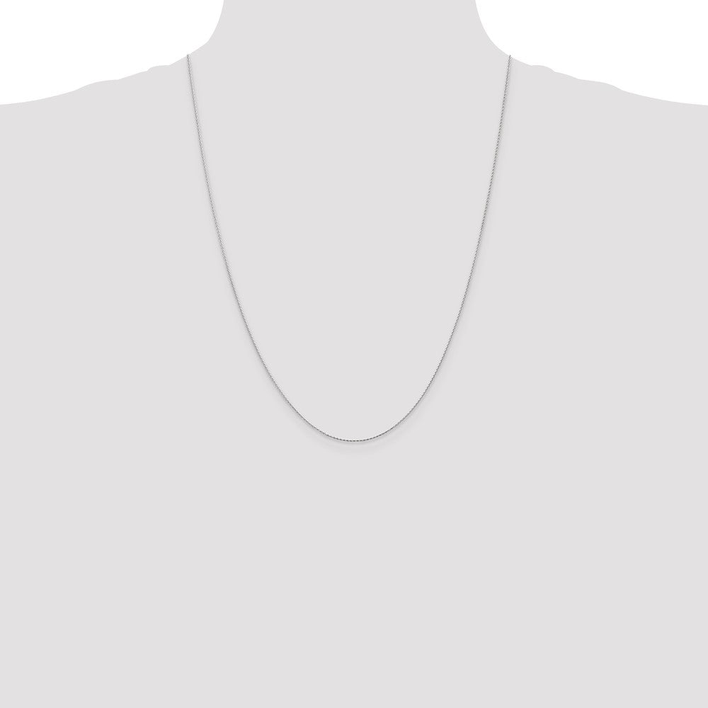 14k WG .8mm D/C Parisian Wheat Chain (1.58 grams)